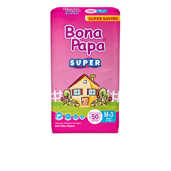 Bona Papa Baby Diapers Super Economy Medium Size 3 50Pcs