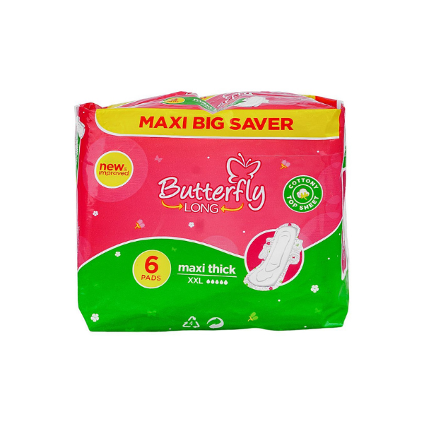 Butterfly Long Maxi Big Saver Sanitary Pads XXL 6Pcs