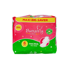 Butterfly Long Maxi Big Saver Sanitary Pads XXL 6Pcs