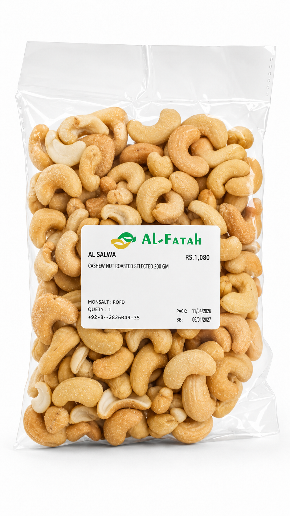 AL-NASEEB 200GM CASHEWNUTS ROASTED Default Title - MamasJan Grocery