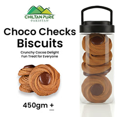 Choco Checks Biscuit / Choco Checks Cookies / Made With Organic Desi Butter, Bakery Biscuit