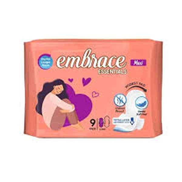 Embrace Essentials Maxi Long Sanitary Pads 9Pcs