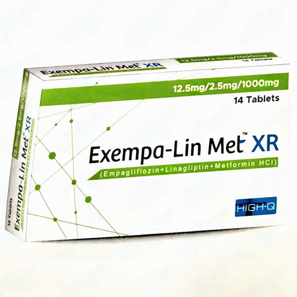 Exempa-Lin Met XR Tablets 12.5mg/2.5mg/1000mg (1 Box = 2 Strips) (1 Strip = 7 Tablets)
