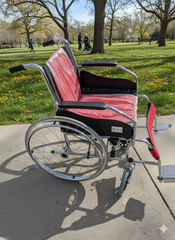 Ky 868 Pc Powder Coated Manual Wheelchair Comfortable Reliable Mobility Solution - The Healthcare Shop Pakistan