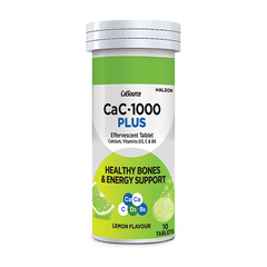 Cac-1000 Plus Effervescent Lemon Flavor Tablets (1 Bottle = 10 Tablets)