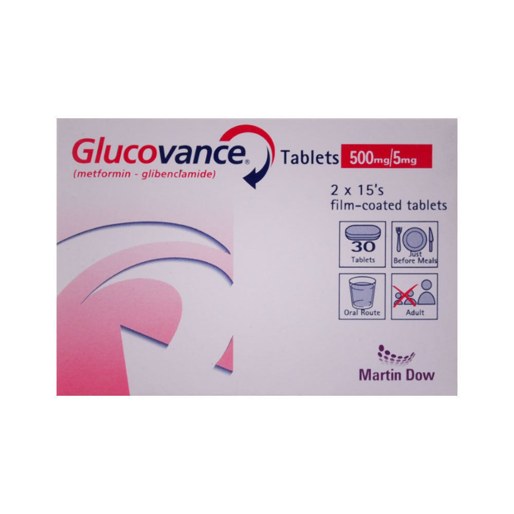 GLUCOVANCE 500/5MG TAB Strip - MamasJan Medicen