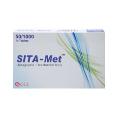 SITA MET 50/1000GM TAB 14S Strip - MamasJan Medicen