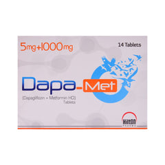 DAPA MET 5/1000MG TAB 14S Strip - MamasJan Medicen