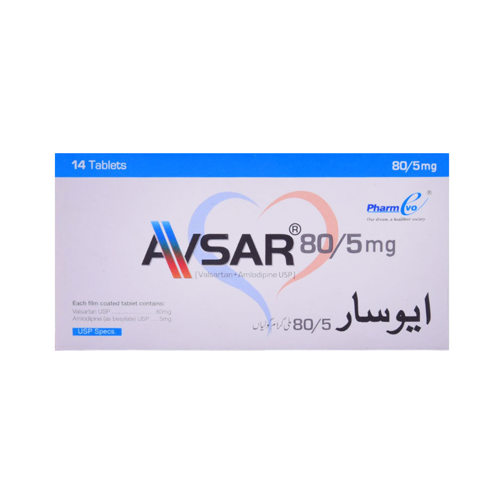 AVSAR 80/5MG TABLETS 14S Strip - MamasJan Medicen