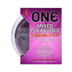 CONDOM ONE MIXED PLEASURE (3S) Default Title - MamasJan Medicen