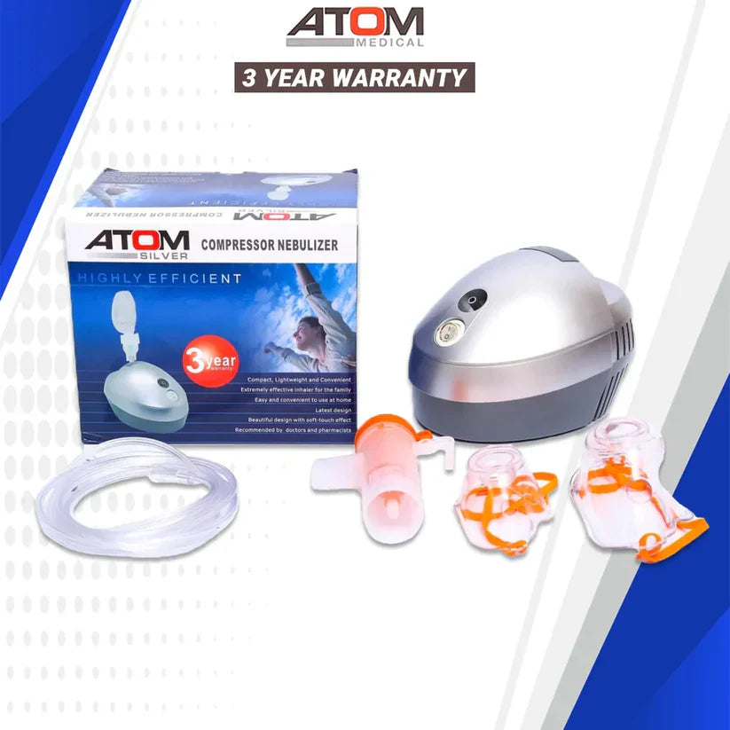 Atom Compressor Home Use Nebulizer With Free Accessories - The Healthcare Shop Pakistan