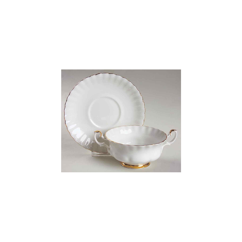 BOWL SOUP N SAUCER ROYAL ALBERT VALDOR Default Title - MamasJan Crockery