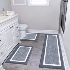 BATH MAT 3PC SET 60X90 IR B-430-443 Default Title - MamasJan Household