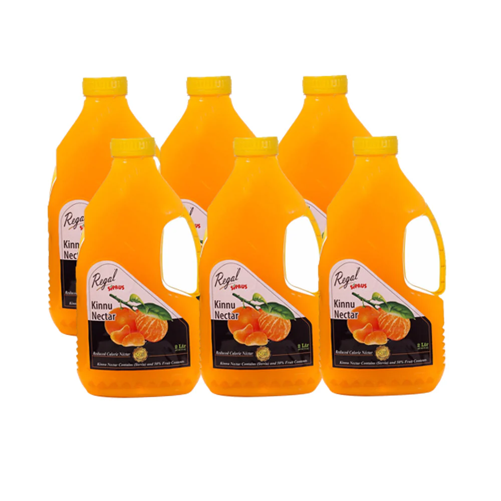 REGAL SIPRUS JUICE KINNU NECTAR BOTTLE 2 LTR- CARTON 2 LTR X 6 - MamasJan Grocery