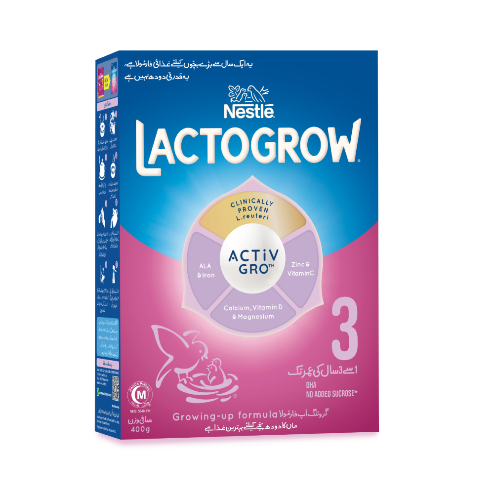 NESTLE LACTOGROW 3 MILK POWDER GENTLE GROW 400 GM Default Title - MamasJan Grocery