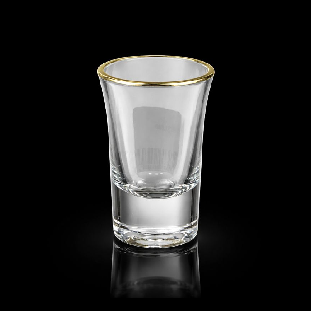 GLASS HONGLI IR SHORT GOLDEN G2102AD (Pack of 6) Default Title - MamasJan Crockery