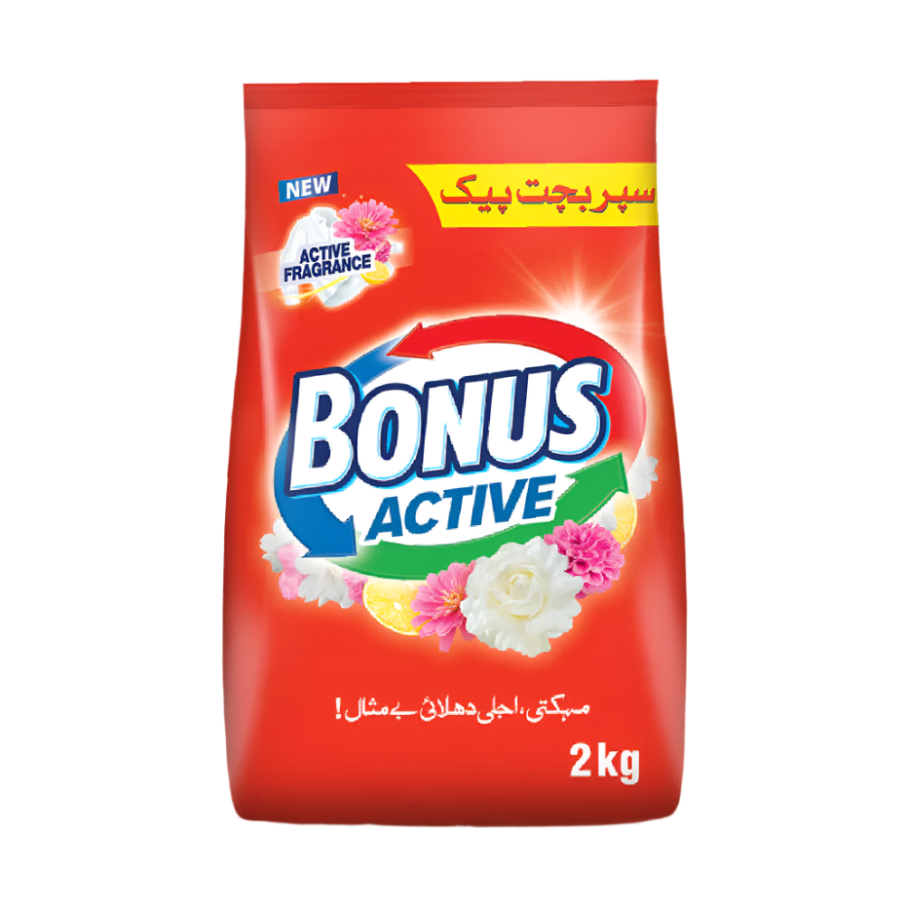 BONUS WASHING POWDER ACTIVE 2 KG Default Title - MamasJan Grocery Nonfood