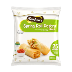 DOUGHSTORY SPRING ROLL PASTRY SHEET (8*8) 375 GMS 25PCS Default Title - MamasJan GroceryFoods