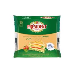 PRESIDENT SANDWICH WITH CHEDDAR 10 SLICES Default Title - MamasJan Grocery