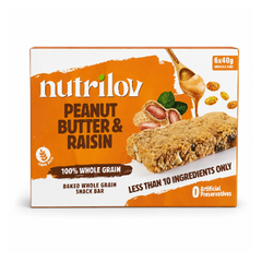 NUTRILOV PEANUT BUTTER & RAISIN GRANOLA 6-BAR 270G Default Title - MamasJan Grocery