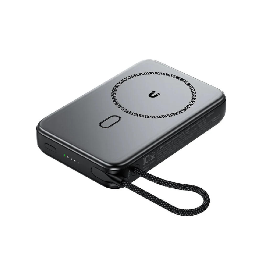 Magnetic Fast Wireless Charge Power Bank M24 22.5W 10000mAh Black - MamasJan Chargers & Adapters