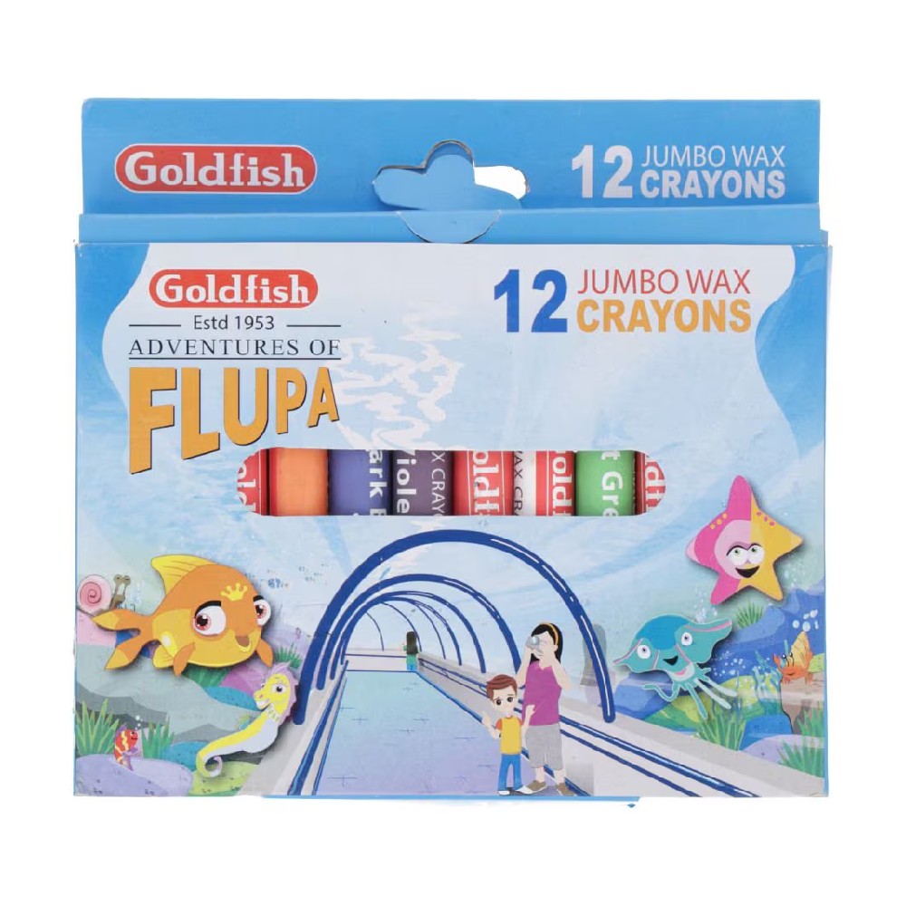 GOLDFISH CRAYON COLORS 12PC 0011 Default Title - MamasJan Toys