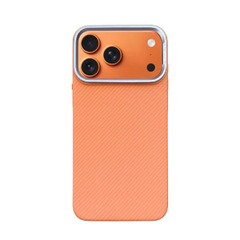 iPhone 17 Pro Max Carbon Fiber Case Orange - MamasJan Cases & Covers