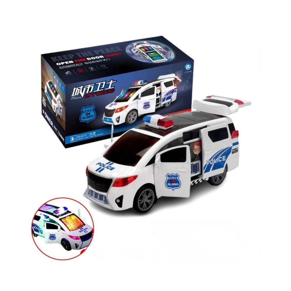 4545-2 MUSICAL OPEN-DOOR POLICE VAN A.I Default Title - MamasJan Toys