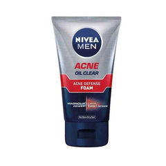 Nivea Face Wash Scrub Men Acne Defence Foam Magnolia Power Tube 100Ml