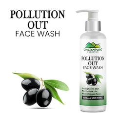 Pollution Out Face Wash - Detoxifies Skin, Anti-Aging, Unclogs Pores, Eliminates Dirt & Impurities