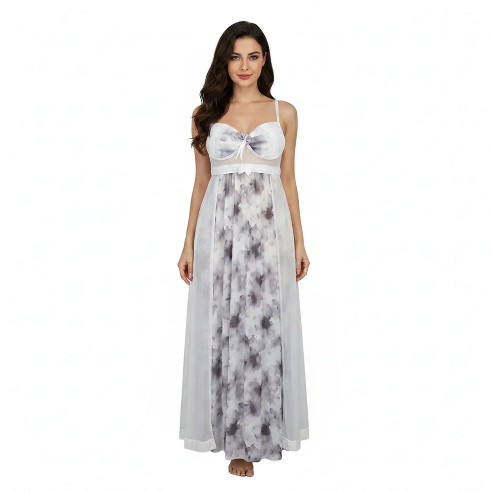 SARI NIGHTDRESS LNG5-4434 White / 2XL - MamasJan Lingerie