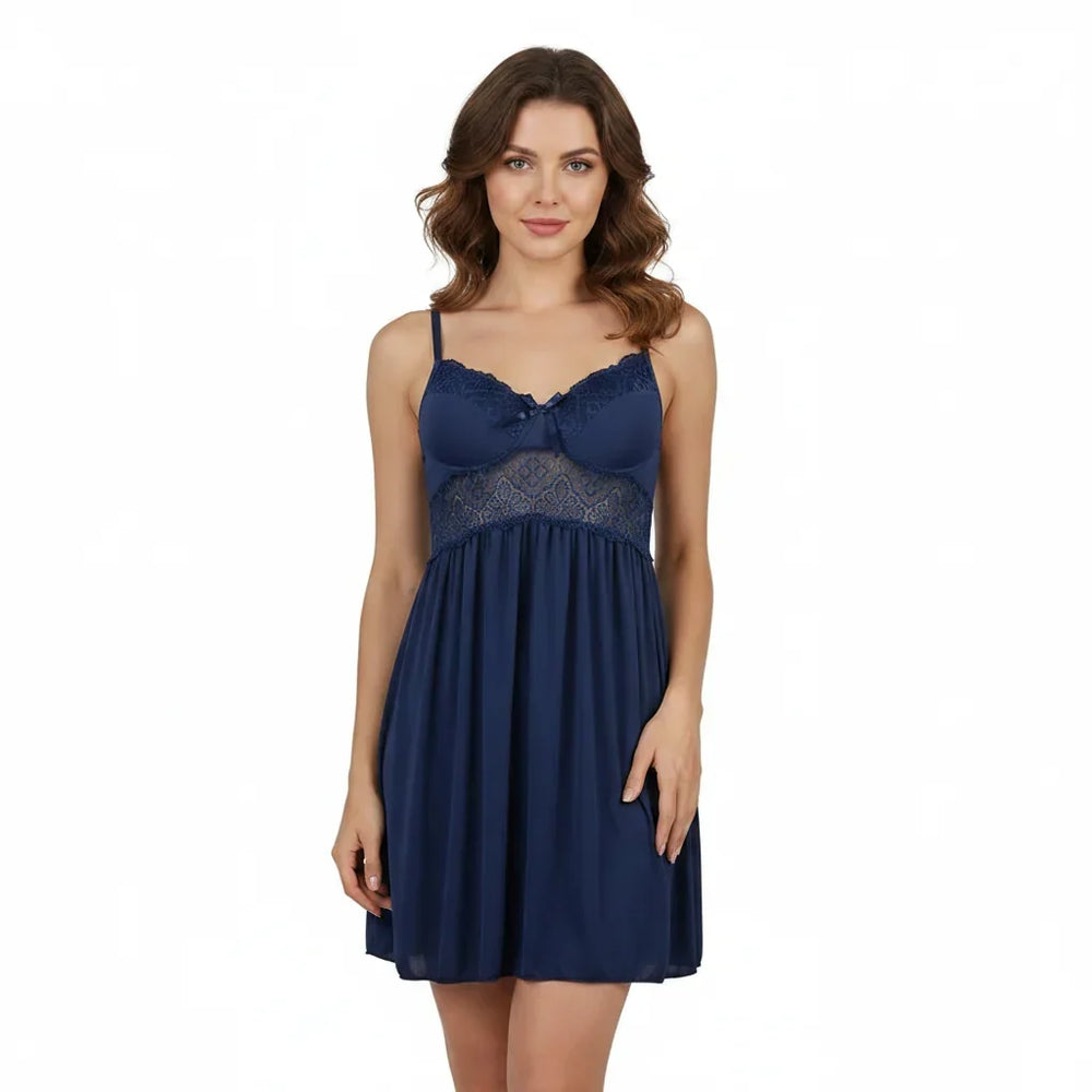 SARI NIGHTY SINGLE SHORT LNG5-4372 Black - MamasJan Lingerie