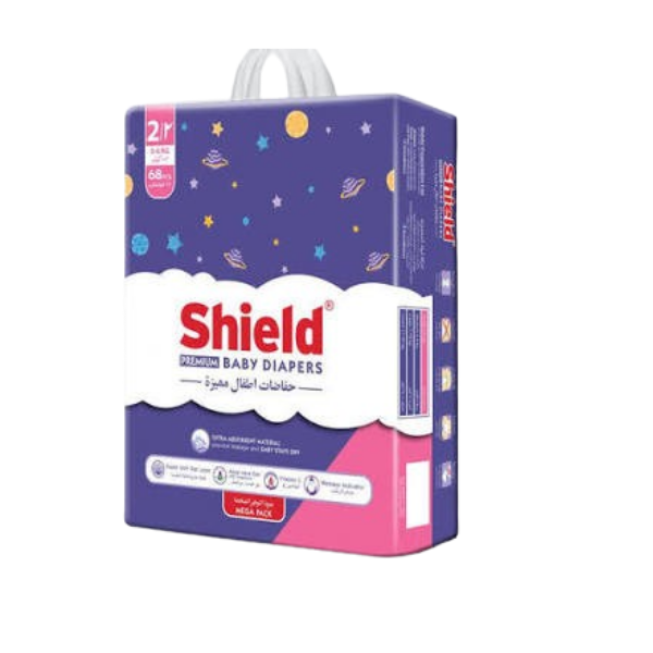 Shield Premium Baby Diaper Mega Pack Size 2 Small 68Pcs