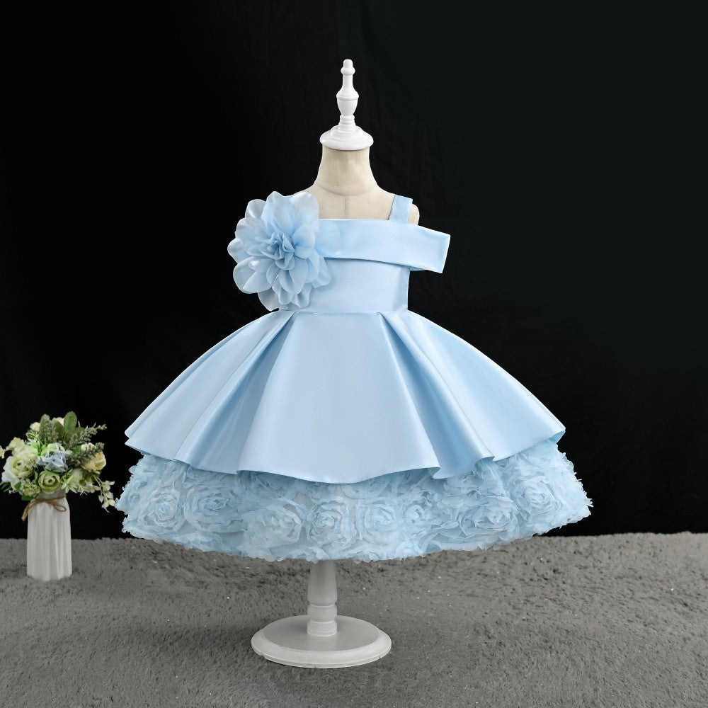 GIRLS S/L FANCY FROCK WITH PURSE IR-25 2-3YEAR VA1367 Default Title - MamasJan KidsWear