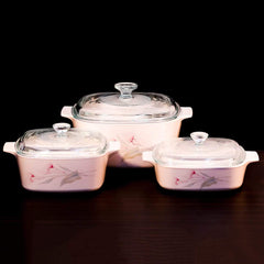 DONGA SET CORNINGWARE 6PC LILYVILLE A140LV SET Default Title - MamasJan Crockery