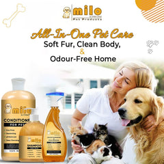 Milo Pet Care Kit – Pet Conditioner, Pet Shampoo, Pet Odour Eliminator & Stain Removal