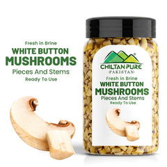 White Button Mushrooms Pieces & Stems / سفید بٹن مشرومز پیسز اینڈ اسٹیمز / Safaid Button Mushrooms Pieces & Stems