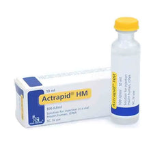 Actrapid Hm Injection 100Iu/ml 10ml (1 Box = 1 Injection)