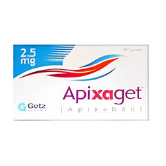 Apixaget Tablets 2.5mg (1 Box = 3 Strips) (1 Strip = 10 Tablets)