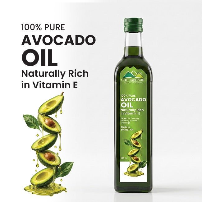 Avocado Oil 500ml Premium Glass Bootle Packing 100% Pure Oil - Mamasjan