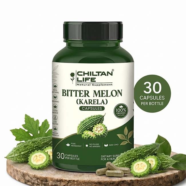 Bitter Melon Capsule 100% Natural Bitter Melon Tablets 30 Per Bottle - ChiltanPure