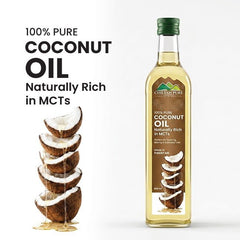 Coconut Oil 500ml Premium Glass Bootle Packing 100% Pure Oil - Mamasjan