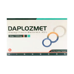 Daplozmet Tablets 5mg/1000mg (1 Box = 2 Strips) (1 Strip = 7 Tablets)