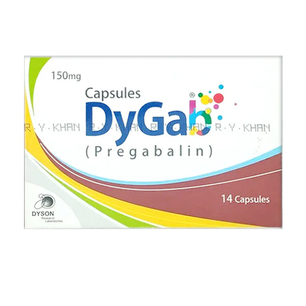 Dynagab Capsules 150mg (1 Box = 1 Strip)(1 Strip = 14 Capsules)