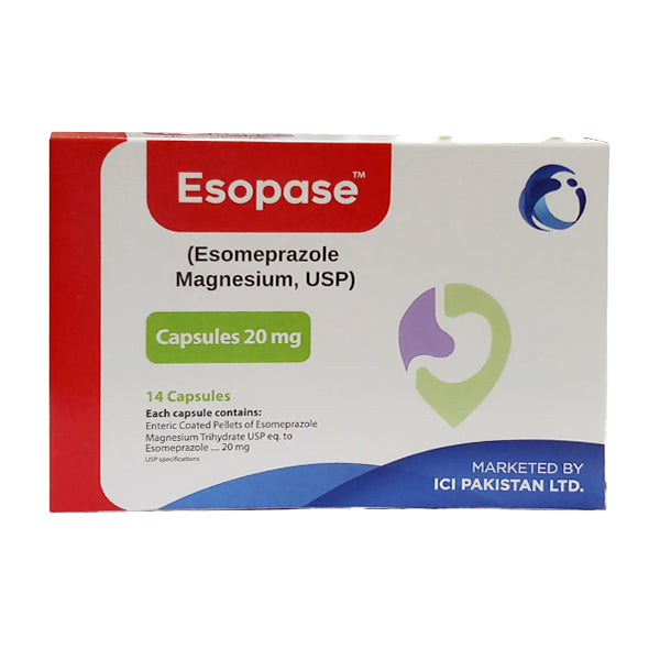 Esopase Capsules 20mg (1 Strip = 7 Capsules)