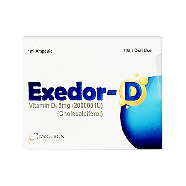 Exedor-D Im/Oral 200,000Iu Injection 5mg 1ml (1 Box = 1 Injection)