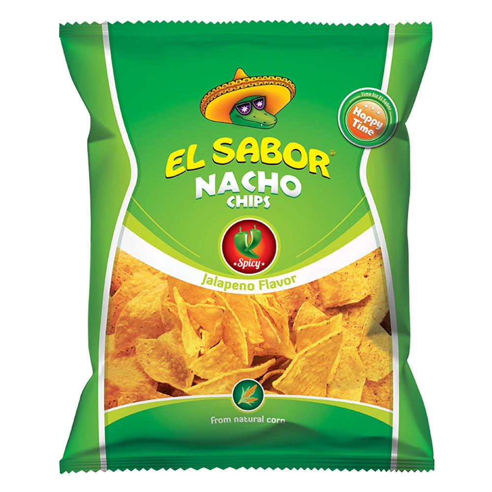 EL SABOR NACHO CHIPS JALAPENO FLAVOR 100 GM Default Title - MamasJan Grocery
