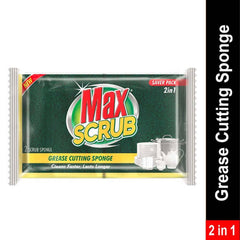 MAX GREASING CUTTING MULTI REGULAR 2IN1 SPONGE WITH SCRUB Default Title - MamasJan Grocery Nonfood