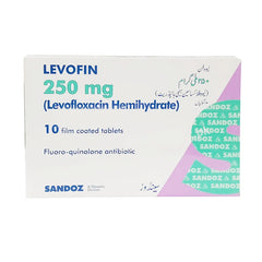 Levofin Tablets 250mg (1 Box = 1 Strip)(1 Strip = 10 Tablets)