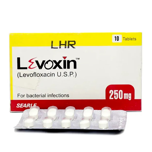 Levoxin Tablets 250mg (1 Box = 1 Strip)(1 Strip = 10 Tablets)